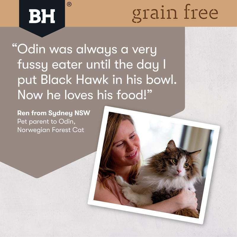 Black Hawk Grain Free Adult Chicken With Tuna Ocean Fish And Gravy Wet Cat Food Pouches 85G