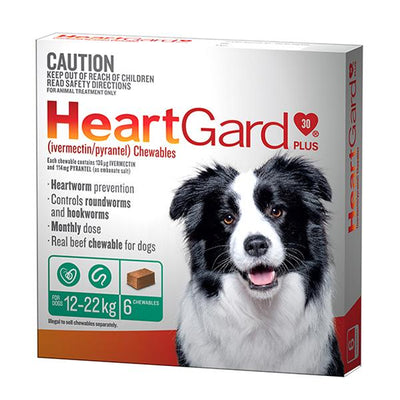 Heartgard Plus Medium Dog 12-22kg 6 Pack - Just For Pets Australia