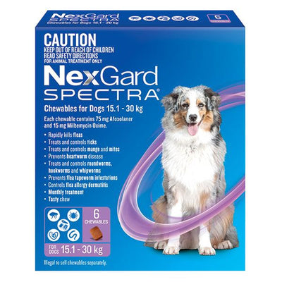 NexGard Spectra Chews For Dogs 15.1-30kg - Just For Pets Australia