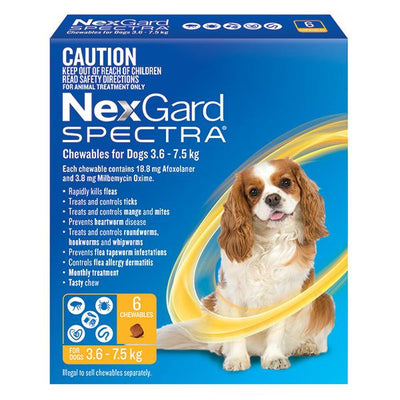 NexGard Spectra Chews For Dogs 3.6-7.5kg - Just For Pets Australia