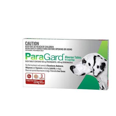 ParaGard Allwormer For Large Dogs 3pk - Just For Pets Australia
