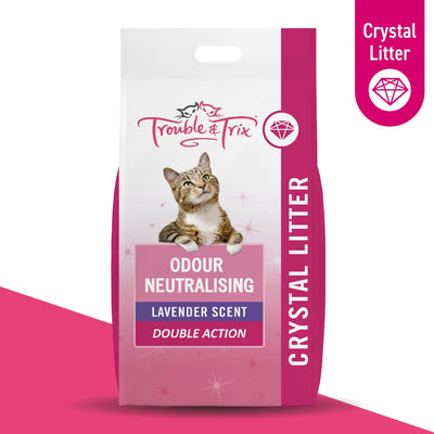Trouble & Trix Crystal Odour Neutralising Lavender Litter 15L - Just For Pets Australia