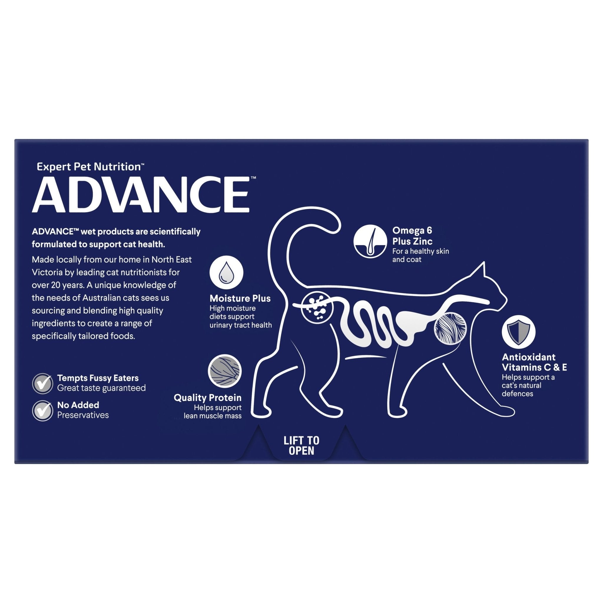 ADVANCE Adult Wet Cat Food Chicken & Liver Medley 7x85g Trays