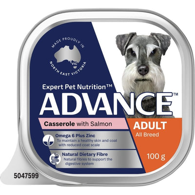 Advance Dog Adult Casserole with Salmon 12x100g - Just For Pets Australia