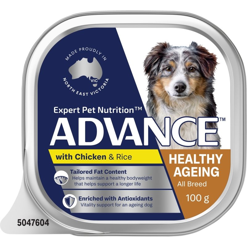 ADVANCE Dog Adult Healthy Ageing with Chicken & Rice 12x100g