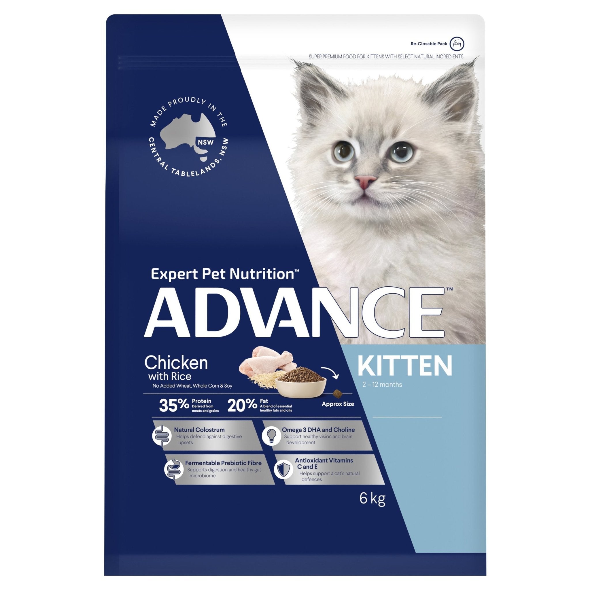 ADVANCE Kitten Dry Cat Food Chicken with Rice
