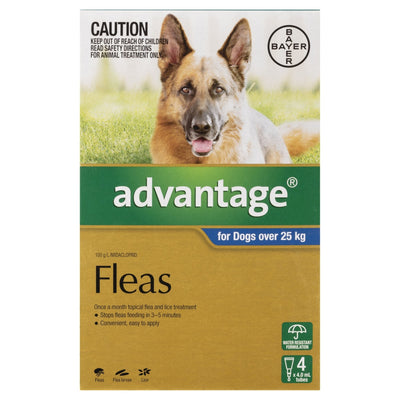 Advantage Fleas For Dogs Over 25kg - Just For Pets Australia
