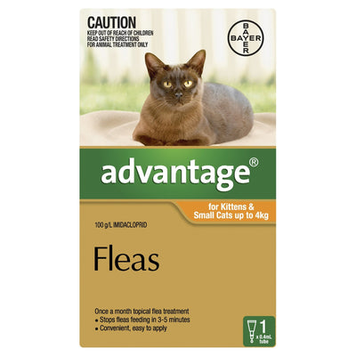 Advantage Fleas For Kittens & Small Cats Up To 4kg - Just For Pets Australia
