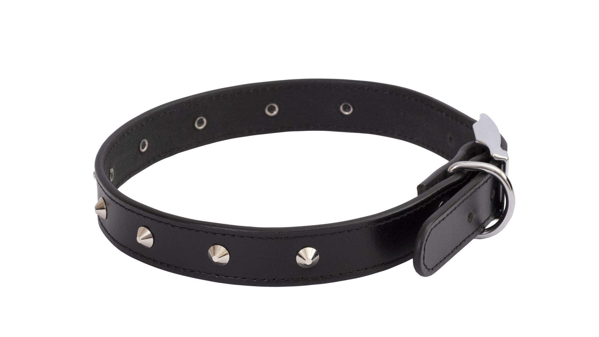 Beau Pets Leather Deluxe Sewn Stud Collar