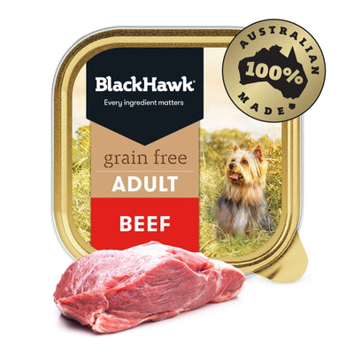 Black Hawk Grain Free Adult Beef Wet Dog Food - Just For Pets Australia