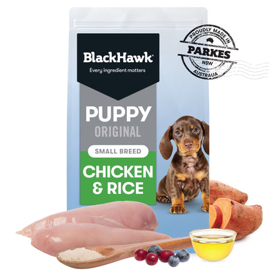 Black Hawk Original Chicken & Rice Small Breed Puppy - Just For Pets Australia