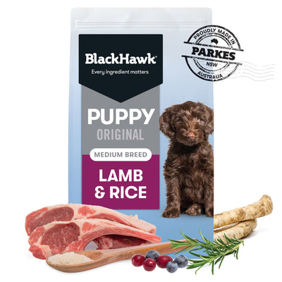Black Hawk Original Lamb & Rice Medium Breed Puppy - Just For Pets Australia
