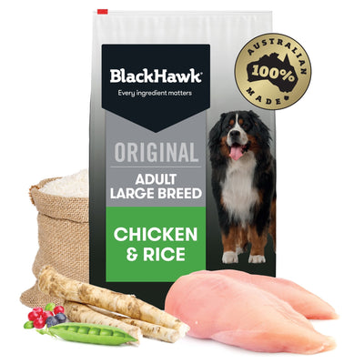Black Hawk Original Large Breed Dog Lamb & Rice Dry Food 20kg - Just For Pets Australia