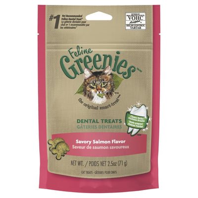 GREENIES™ Feline Dental Cat Treat Savoury Salmon Flavour 10x71g - Just For Pets Australia