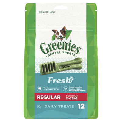 GREENIES™ Fresh Regular Dental Dog Treat 12 pack 340g - Just For Pets Australia