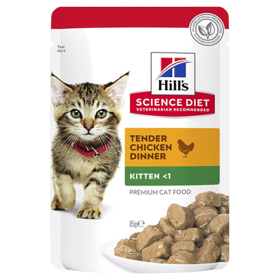 Hill's Science Diet Kitten Chicken Cat Food pouches 85g - Just For Pets Australia