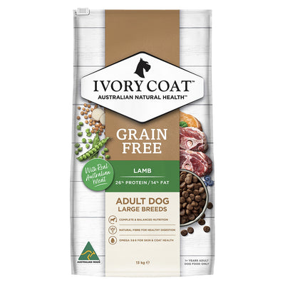 Ivory Coat Grain Free Large Breed Lamb & Coconut Oil 13kg - Just For Pets Australia