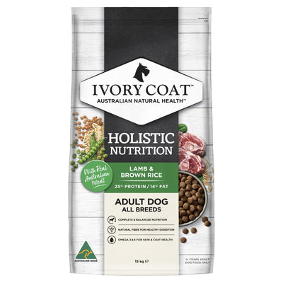 Ivory Coat Lamb and Brown Rice Dry Dog Food - Just For Pets Australia