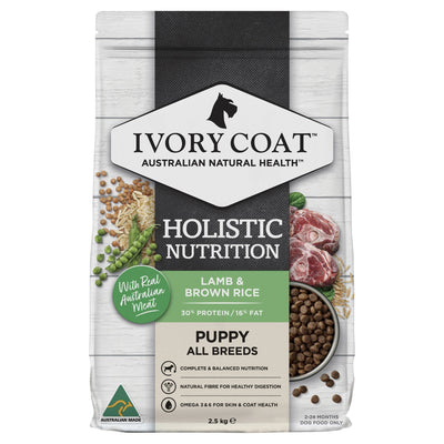 Ivory Coat Lamb & Brown Rice Dry Puppy Food - Just For Pets Australia