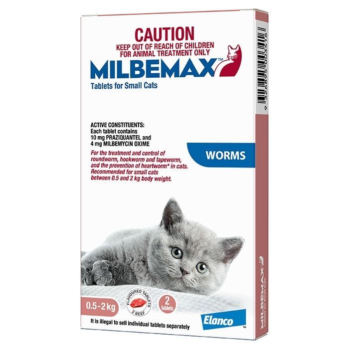 Milbemax for Small Cats 0.5kg-2kg 2Pack