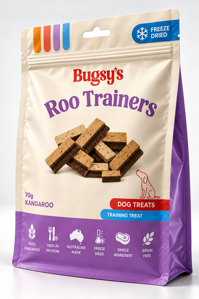 Bugsy's  Freeze Dried Roo Trainers 70g
