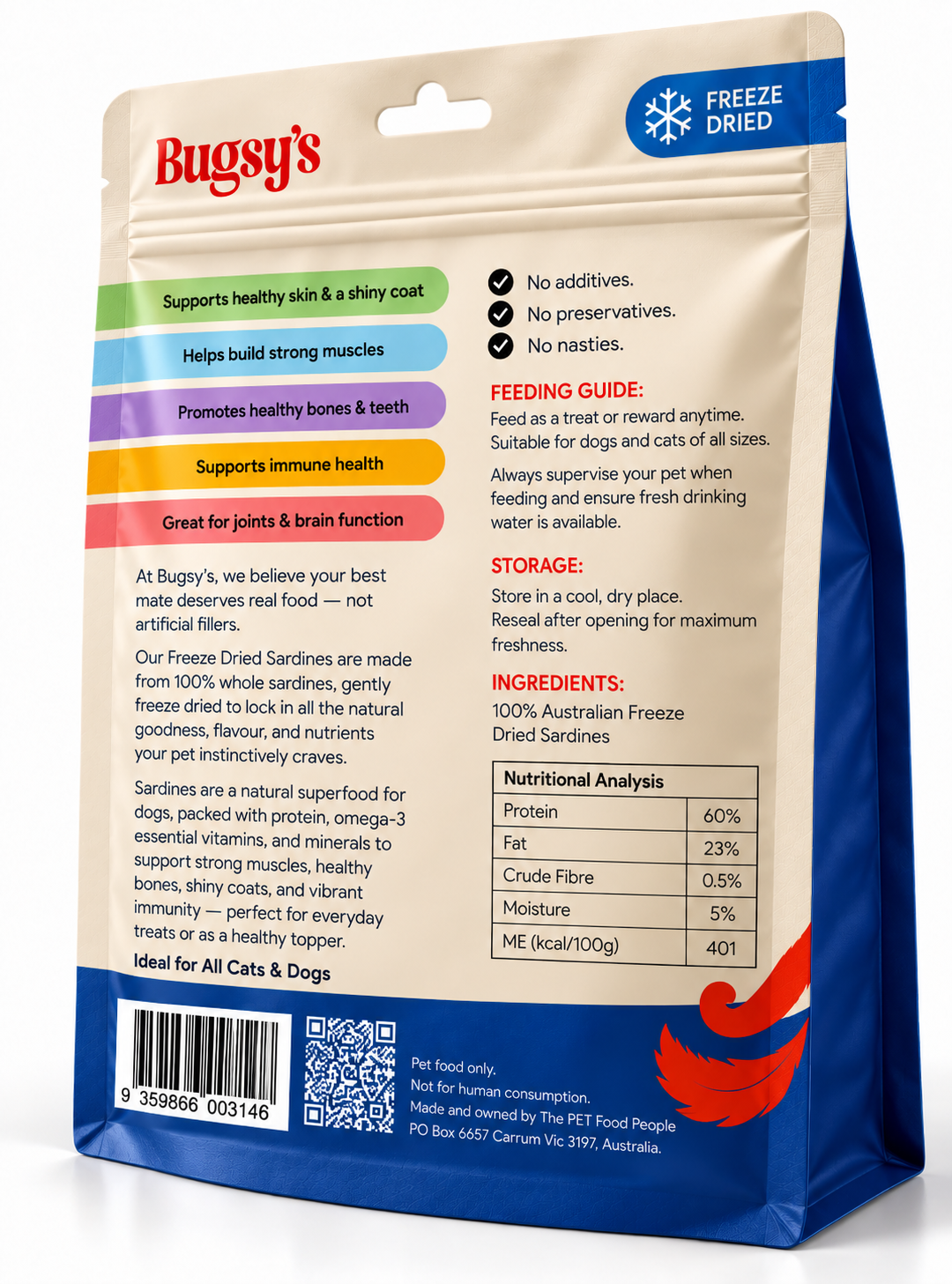 Bugsy's Freeze Dried Sardines
