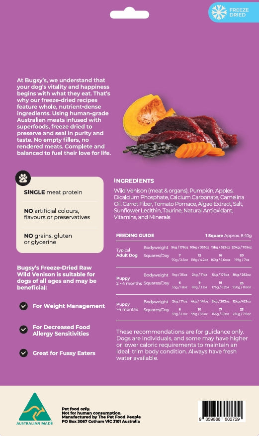 Bugsy's Freeze-Dried Venison