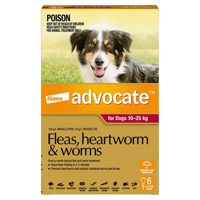 Advocate Fleas, Heartworm & Worms For Dogs 10 - 25kg