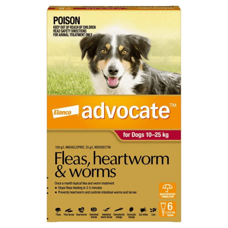 Advocate Fleas, Heartworm & Worms For Dogs 10 - 25kg