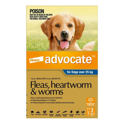 Advocate Fleas, Heartworm & Worms For Dogs Over 25kg - Just For Pets Australia