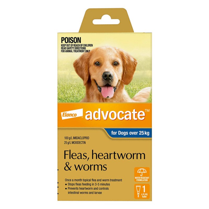 Advocate Fleas, Heartworm & Worms For Dogs Over 25kg