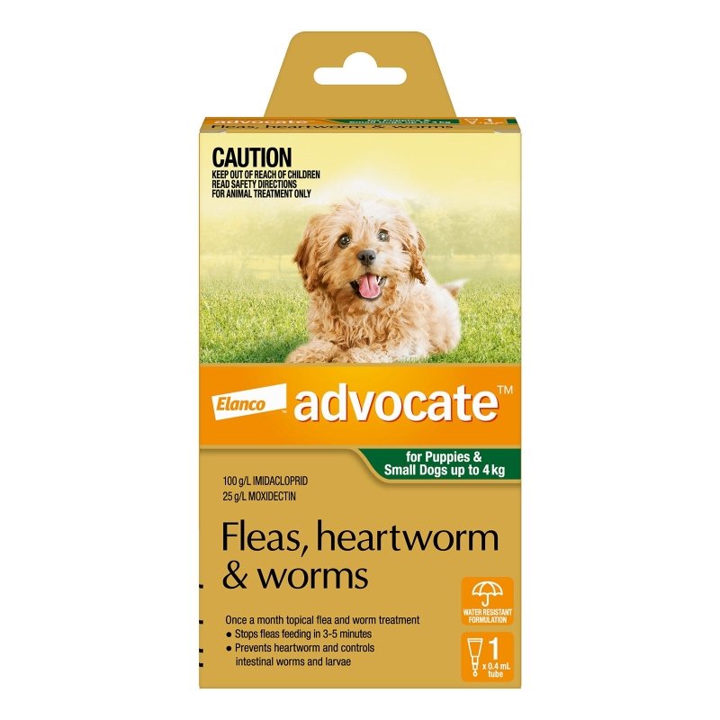 Advocate Fleas, Heartworm & Worms For Puppies & Small Dogs Up To 4kg