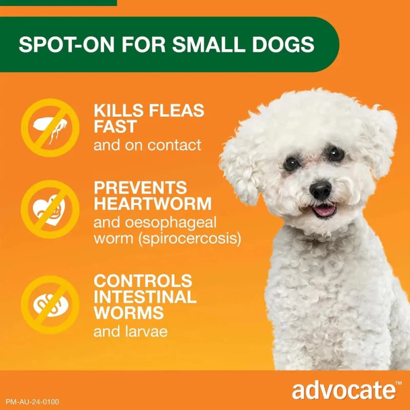 Advocate Fleas, Heartworm & Worms For Puppies & Small Dogs Up To 4kg