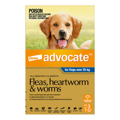 Advocate Fleas, Heartworm & Worms For Dogs Over 25kg