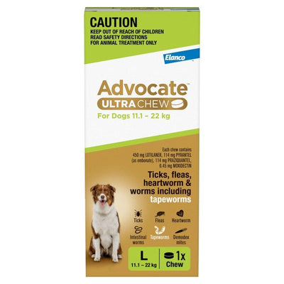 Advocate Ultra Chew 11.1kg - 22kg - Just For Pets Australia