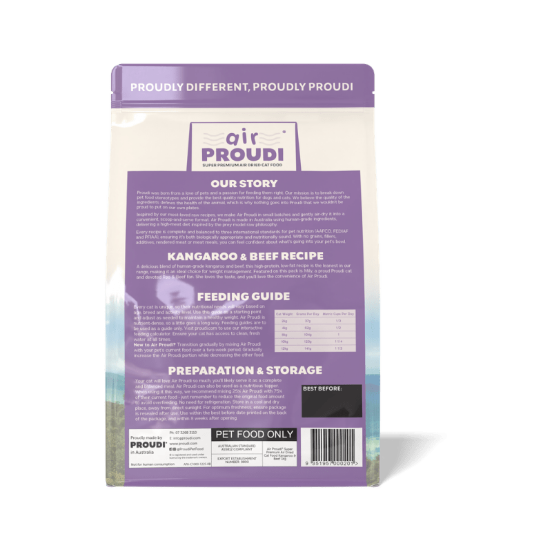 Air Proudi Kanagroo & Beef Air Dried for Cats