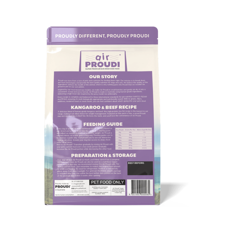 Air Proudi Kangaroo & Beef Air Dried for Dogs