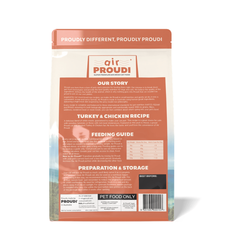 Air Proudi Turkey & Chicken Air Dried for Cats