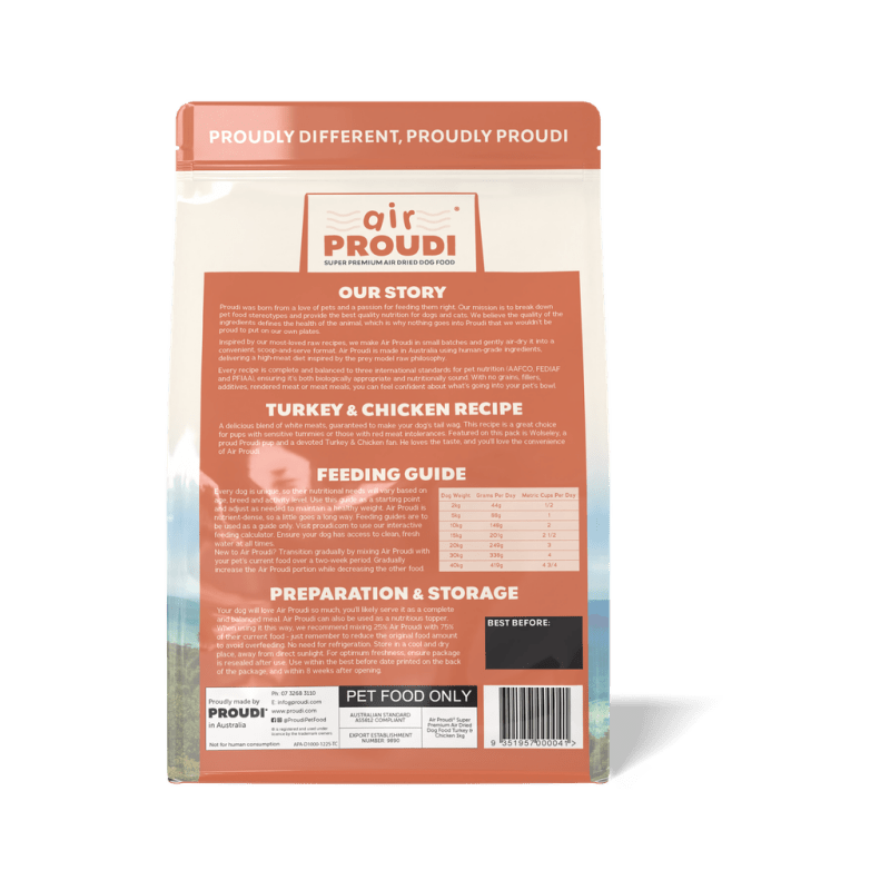Air Proudi Turkey & Chicken Air Dried for Dogs