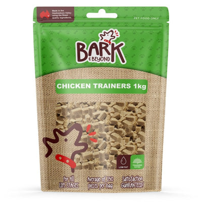 Bark and Beyond CHICKEN TRAINERS 200G - Just For Pets Australia