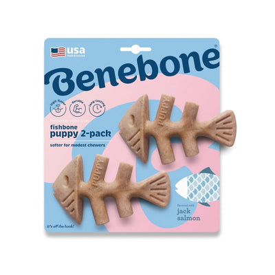 Benebone Puppy Fishbone Tiny 2pk - Just For Pets Australia