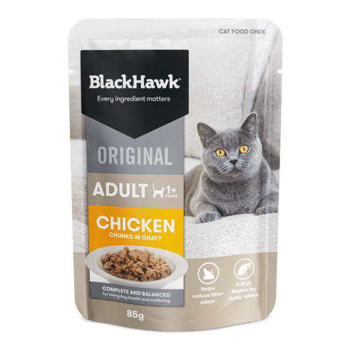 Black Hawk Original Cat Wet Food 85g x 12Pack Adult
