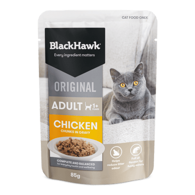 Black Hawk Original Cat Wet Food 85g x 12Pack Adult - Just For Pets Australia