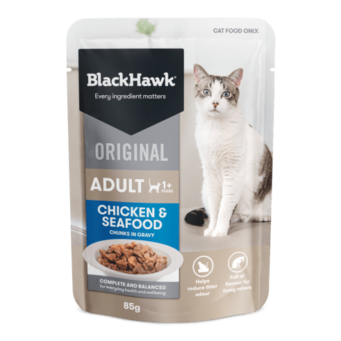Black Hawk Original Cat Wet Food 85g x 12Pack Adult