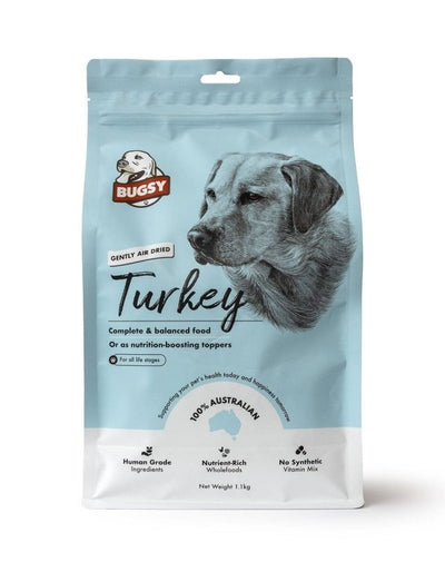 Bugsy's Air - Dried Complete Diet For Dogs Turkey - Just For Pets Australia