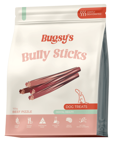 Bugsy's Bully Sticks 100G - Just For Pets Australia