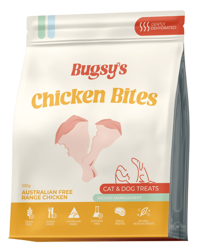 Bugsy's Chicken Bites 100G - Just For Pets Australia