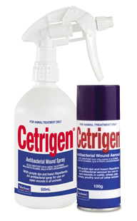 CETRIGEN® antibacterial wound spray for animals - Just For Pets Australia