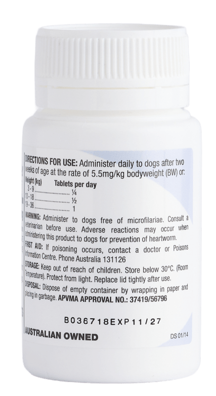 Dimmitrol Heartworm 200Mg Tab - 100Tabs