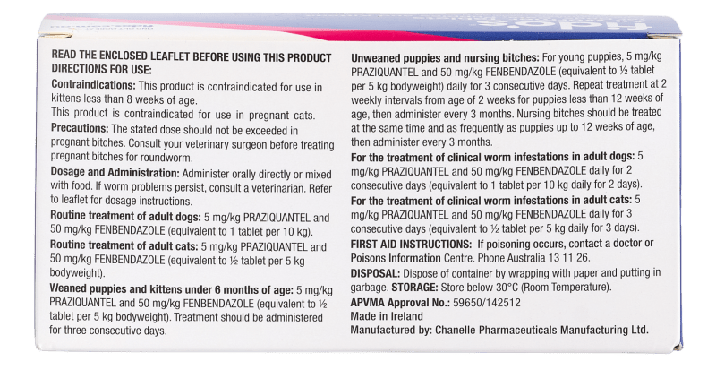 Fido's All Wormer Tab-96 Tabs